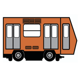 Sticker Metro Cabina Naranja 25 Piezas