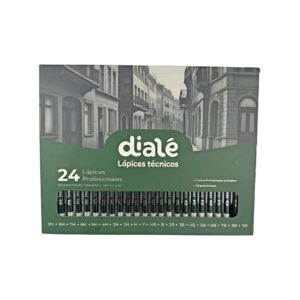 Set 24 Lapices Profesionales Grafito Dibujo 20 Graduaciones 9H - 9B Negro