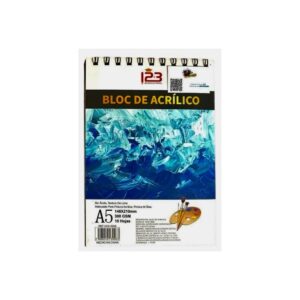 Block de Acrílico 10 Hojas 15cm X 21cm 300g Empastado A5