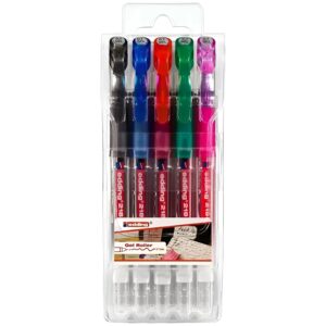 5 Pack Pluma De Gel 0.7mm Edding 2185 Gel Roller Colores