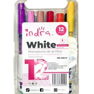 Marcadores De Acrílico Indra Trazo 12pz Durable Punta Pincel