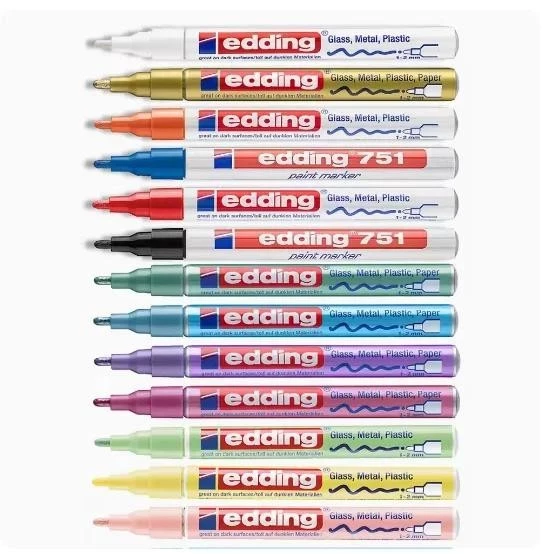 Marcador Tinta Brillante 1-2mm Edding 751 Gloss Paint Marker - Image 2