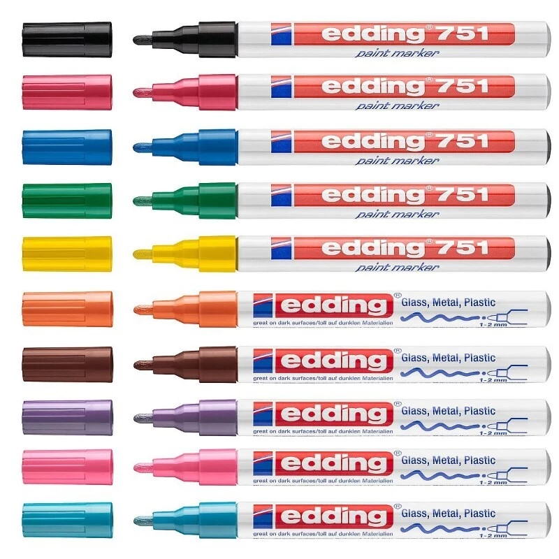 Marcador Tinta Brillante 1-2mm Edding 751 Gloss Paint Marker