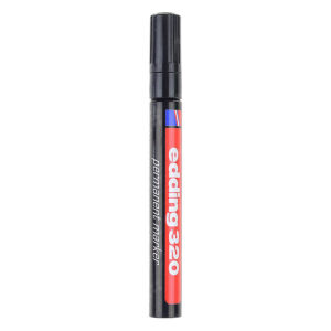 Marcador Permanente Edding 320 Alumnio Bisel 1-5mm Negro