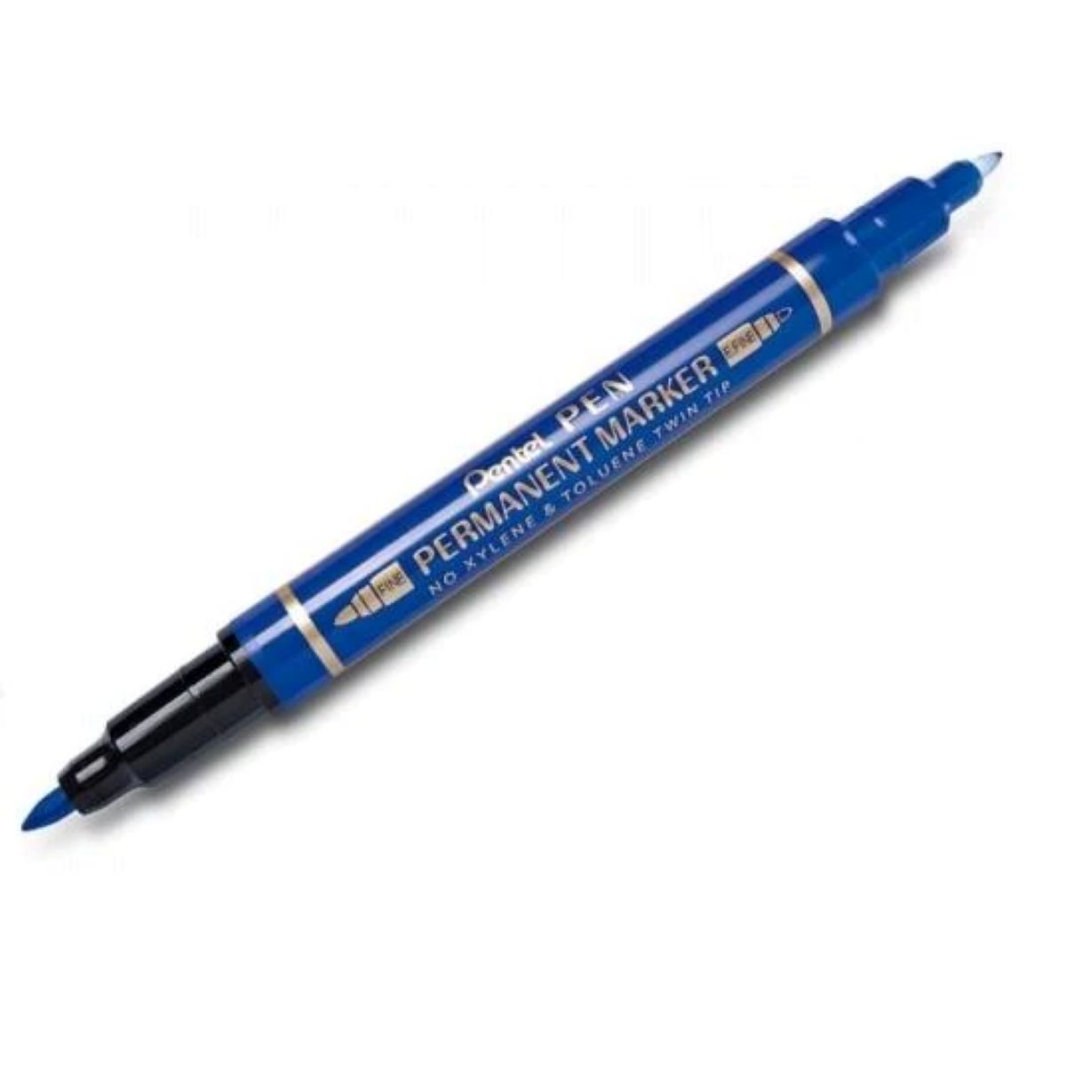 Marcador Pentel Permanente TwinTip Doble Punta Fina